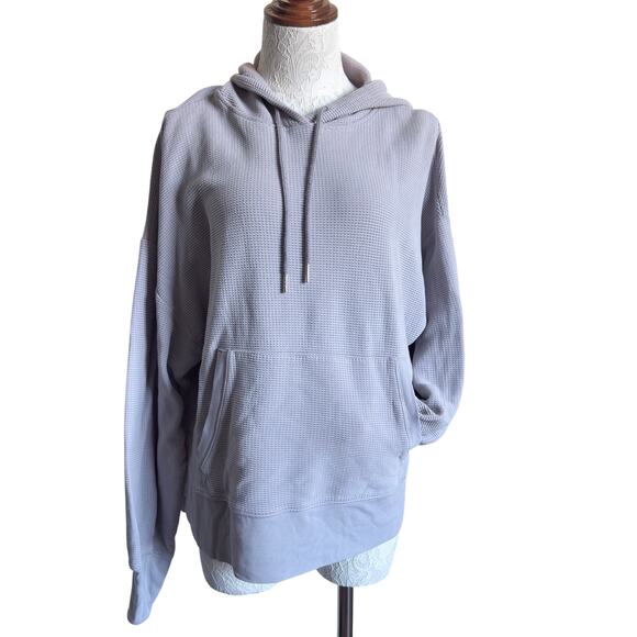 Athleta Balance Waffle Hoodie Gray XL Loungewear cozycore cabincore minimalist - Picture 10 of 11